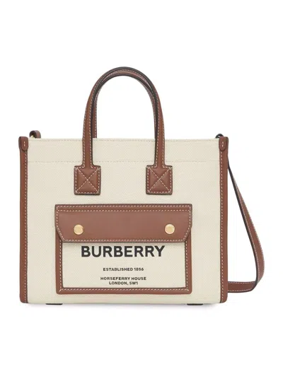 Burberry Ll Mn Pocket Dtl Tote Ll6 Womens Bags In Natural Tan