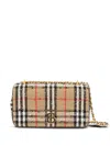 Burberry Women Mini Lola Vintage Check Shoulder Bag In Beige