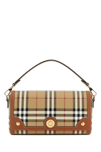 BURBERRY BURBERRY PRINTED CANVAS NOTE HANDBAG