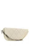 Burberry White Leather Shield Lock Shoulder Bag