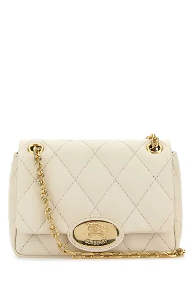 Burberry Mini Ivory Leather Small Strand Shoulder Handbag In Neutral