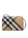 Burberry Snip Madeira Check Jacquard Shoulder Bag In Sand Ip Check
