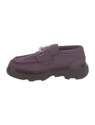 Pre-owned Burberry Loafers In Purple