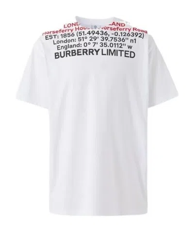 Burberry Location-print T-shirt In White