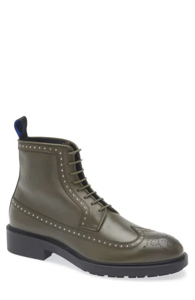 Burberry Loch Studded Wingtip Boot In Green