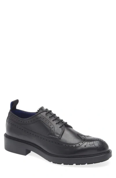 Burberry Loch Wingtip Derby In Black