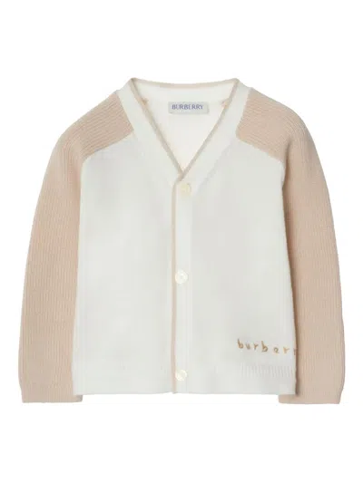 Burberry Babies' Logo刺绣开衫