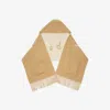 Burberry Logo Alpaca Wool Blend Hooded Scarf In Brown