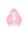 Burberry Logo Alpaca Wool Blend Hooded Scarf In Pink