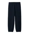Burberry Checked Cotton Track Pants In Black