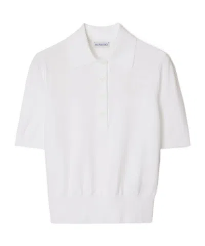BURBERRY BURBERRY EKD SHORT SLEEVED KNITTED POLO TOP