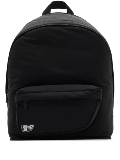 Burberry Shield-pocket Ekd Backpack In Black