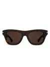 Burberry Womens Be4459u Square-frame Injected Sunglasses Black In Braun
