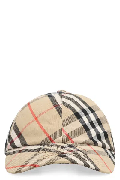 Burberry Logo Baseball Cap In Brown