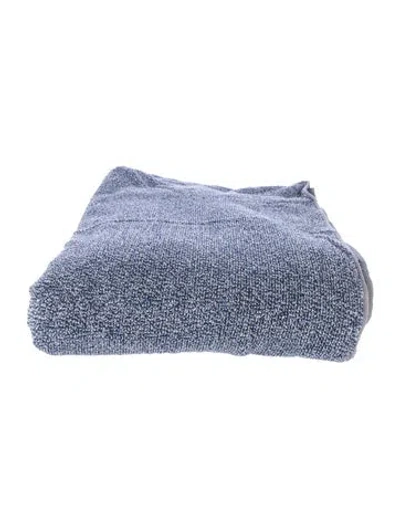 Pre-owned Burberry Logo Bath Towel In Blue