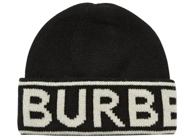 Pre-owned Burberry Logo Beanie In Black