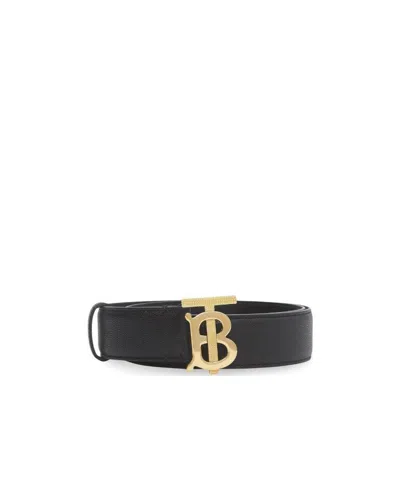 Burberry Logo Belt In Black
