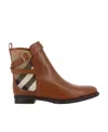 Burberry Logo Boots In Brown