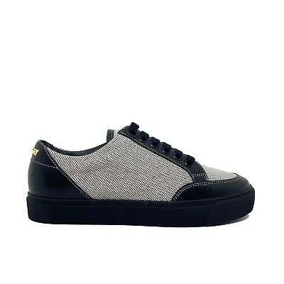 Pre-owned Burberry Logo Canvas Sneakers In Black