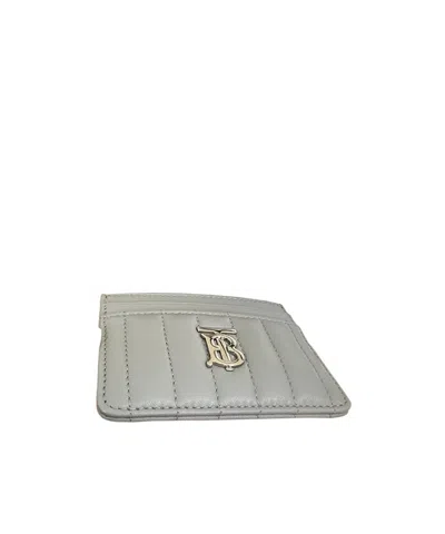 Burberry Logo Card Holder In Gray