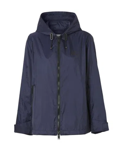 Burberry Logo Casual Jacket In Blue