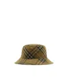Burberry Checkered Cotton Bucket Hat In Green
