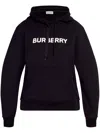Burberry Poulter Hoodie With Logo Print In Black