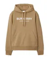 Burberry Logo Cotton Hoodie In Brown