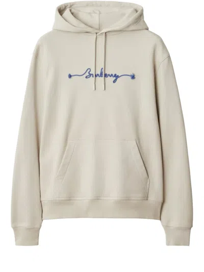 BURBERRY LOGO COTTON HOODIE