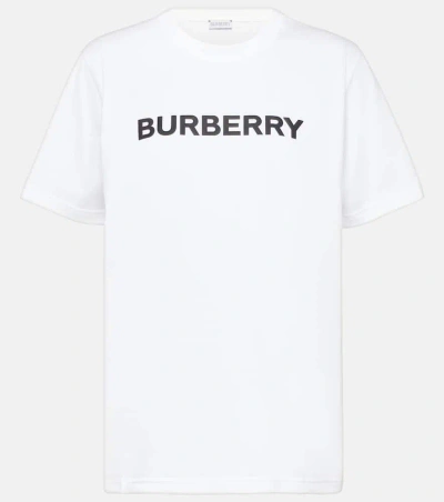 Burberry Logo Cotton Jersey T-shirt In White