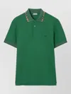 Burberry Equestrian Knight Embroidered Pocket T-shirt In Size M In Green