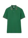 Burberry Equestrian Knight Embroidered Pocket T-shirt In Size M In Green