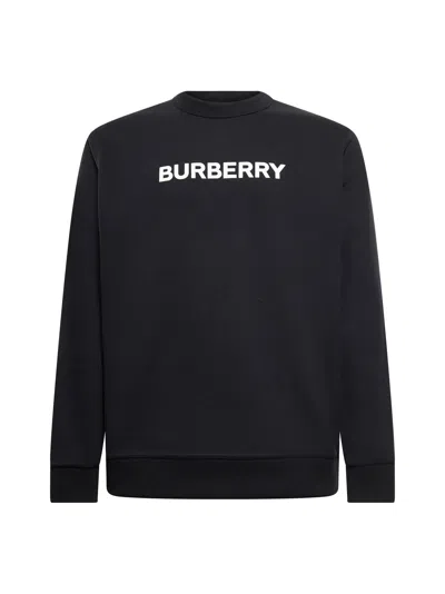 Burberry Burlow Logo Cotton Jersey Sweatshirt In Black