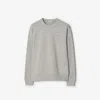 Burberry Logo Cotton Sweatshirt In Gray