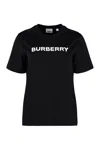 Burberry Black T-shirt With Bold Logo Design In Black
