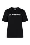 Burberry Black T-shirt With Bold Logo Design In Black