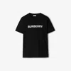 Burberry Black T-shirt With Bold Logo Design In Black