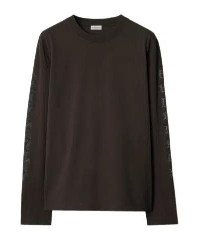 Burberry Logo Cotton T-shirt In Black