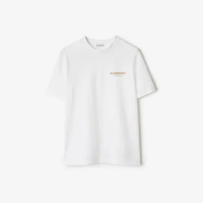 Burberry Logo Cotton T-shirt In White