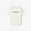 Burberry Logo Cotton T-shirt In White