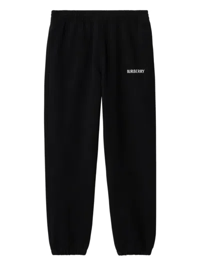 Burberry Men Lightweight Terry-effect Cotton Joggers In Black
