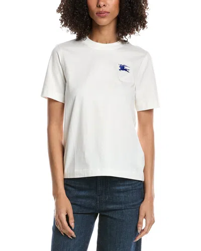 Burberry Logo Cotton T-shirt In White