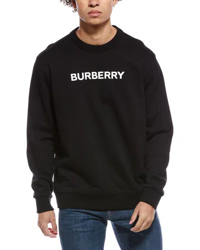 Burberry Logo Crewneck Sweatshirt In Black