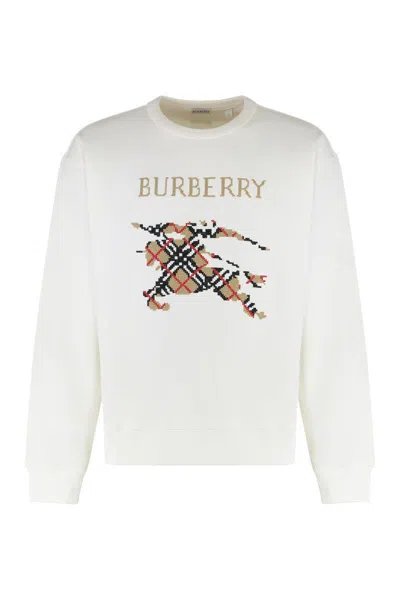 BURBERRY BURBERRY LOGO DETAIL COTTON SWEATSHIRT