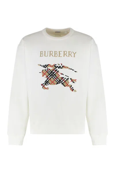BURBERRY BURBERRY LOGO DETAIL COTTON SWEATSHIRT