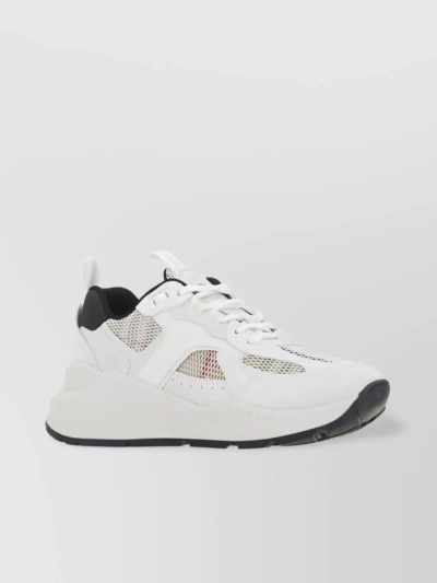 BURBERRY LOGO DETAIL MESH LOW-TOP SNEAKERS