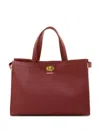 Burberry Logo-detail Tote Bag In Burgundy