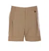 Burberry Tailored Shorts Button Detail In Brown