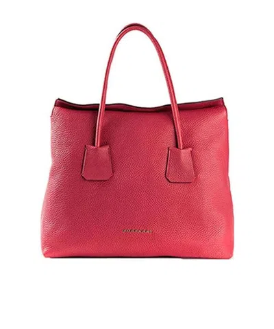 Burberry Logo Details Handbag In Red