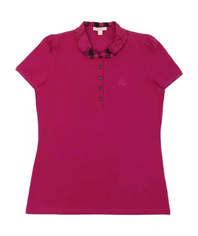 Burberry Logo Details Polo Shirt In Red